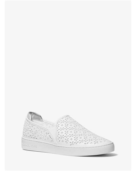 Ophelia Perforated Faux Leather Slip